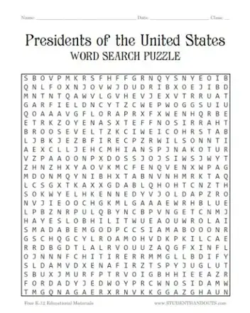 15 american presidents word search printable puzzles kitty baby love