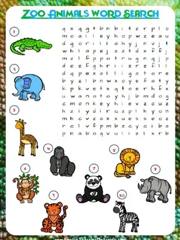 18 animals word search printable pdf samples kitty baby love