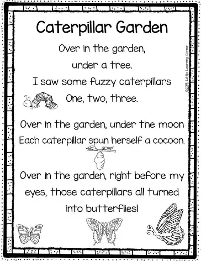 12 Kindergarten Poetry Samples | KittyBabyLove.com