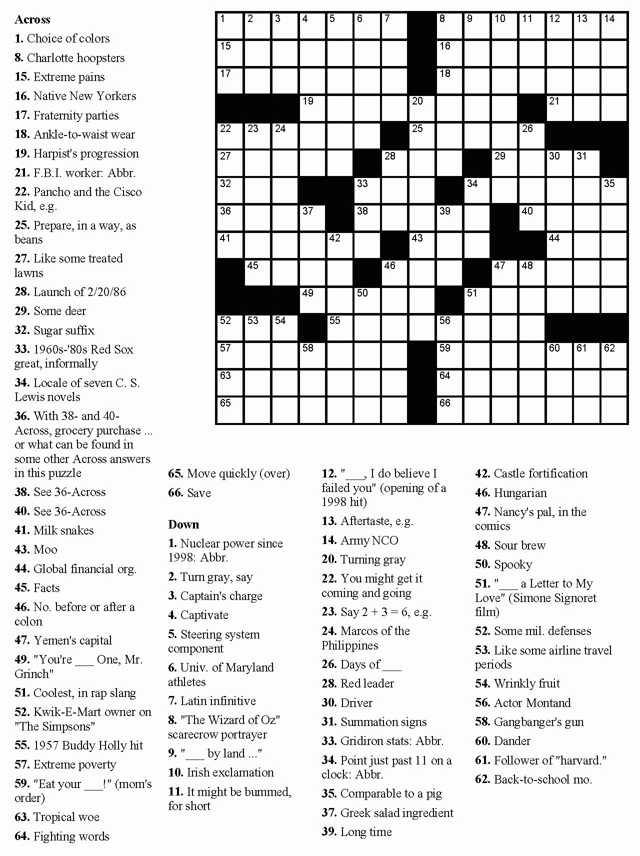 15 Hard Crossword Puzzles for You to Solve