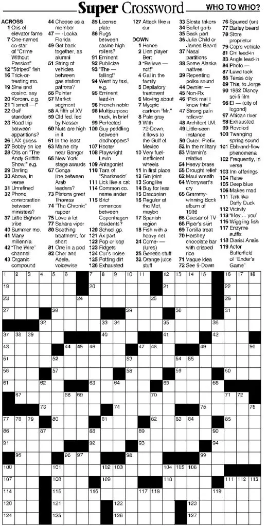 15 Hard Crossword Puzzles for You to Solve