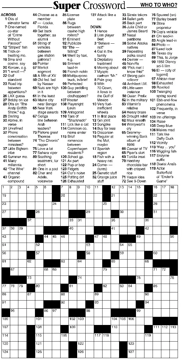 15 Hard Crossword Puzzles for You to Solve