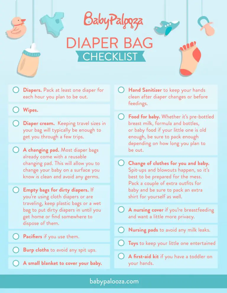 14 Diaper Bag Checklists to Keep You Worry-Free - Kitty Baby Love