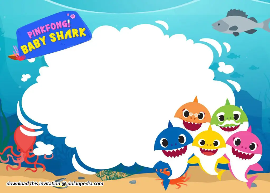 12 Interesting Baby Shark Birthday Invitations - Kitty Baby Love