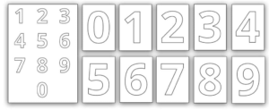 Number Outline Set 1