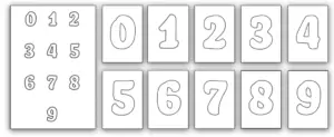 Printable Bubble Numbers Set 4