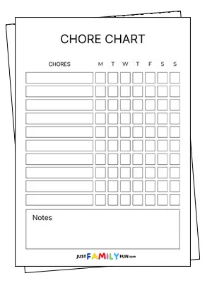Daily Blank Chore Chart