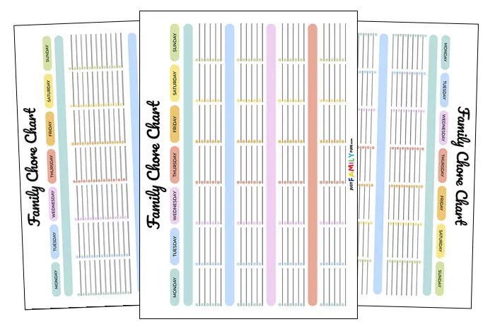 Family Chore Chart Template Pack