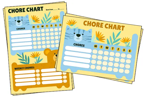 Chore Chart For 3-Year-Old