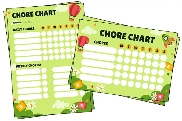 Chore Chart For 4-Year-Old