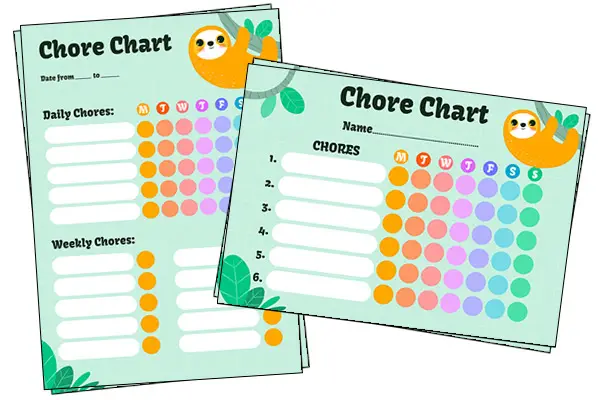 Chore Chart For 5-Year-Old