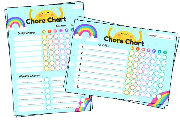 Chore Chart For 7-Year-Old