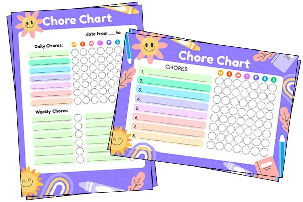 Chore Chart For 8-Year-Old