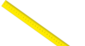 Yellow colored printable ruler