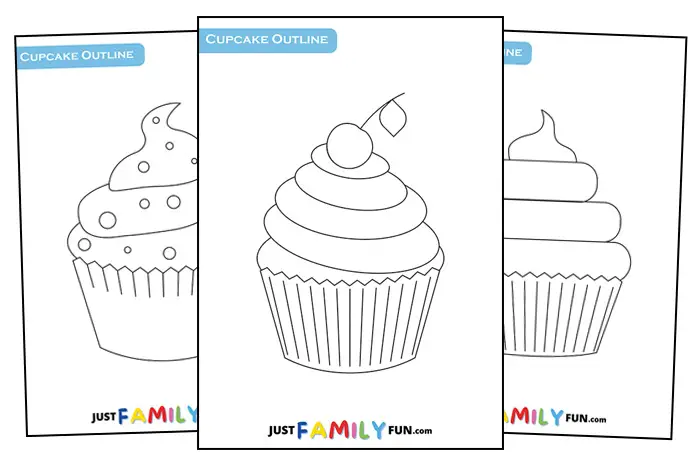 Printable Cupcake Outline Templates