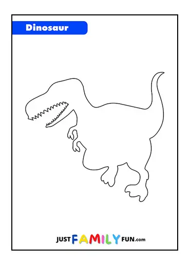 Dinosaur Outline Stencil