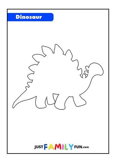 Dinosaur Outline Stencil
