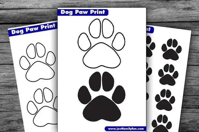 Free Downloadable Dog Paw Print Outline For Creative Fun