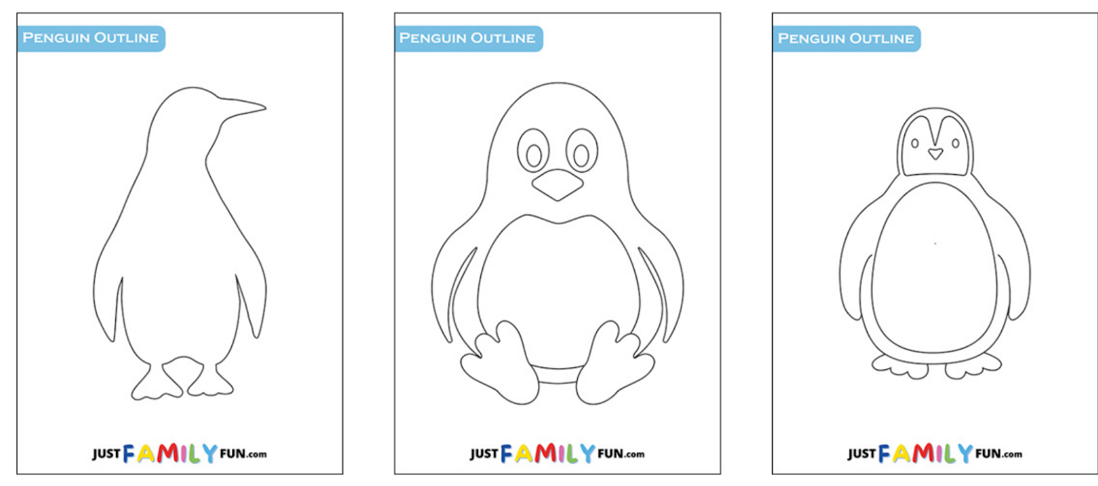 Printable Penguin Outline Templates: Crafting Fun with Our Adorable ...